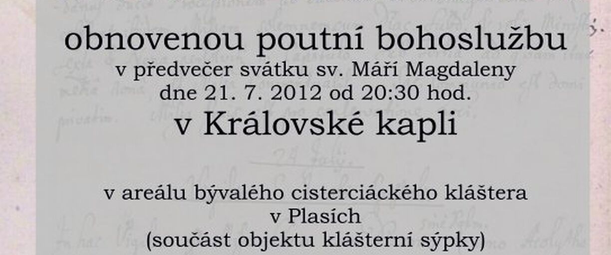 21.7.2012 - Night of churches in the Royal Chapel in Plasy