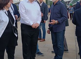 Prezident republiky se svezl v historickém parním vlaku NTM