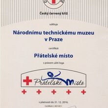Národní technické muzeum převzalo certifikát Přátelského místa