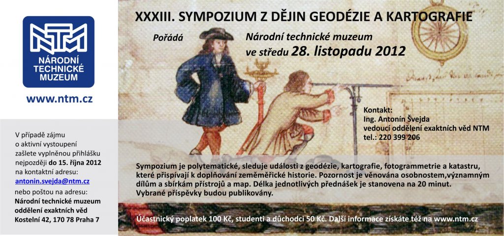 28.11.2012 - XXXIII. Sympozium z dějin geodézie a kartografie
