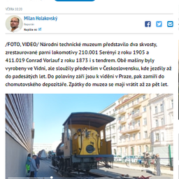 3. září 2023 - Unikátní parní lokomotivy konečně v technickém muzeu