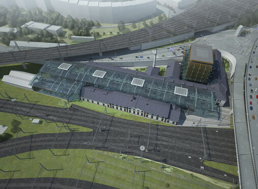 Budování Muzea železnice a elektrotechniky